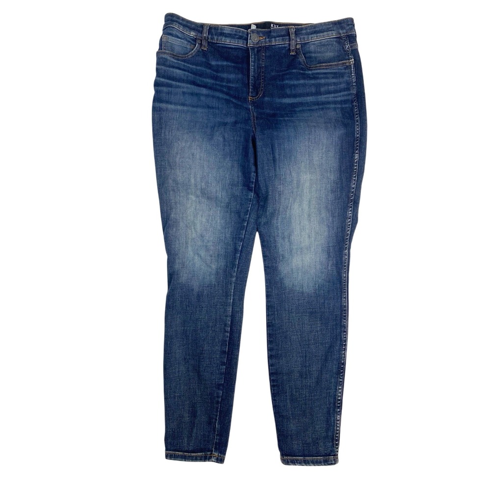 KUT FROM THE KLOTH Donna‎ High Rise Fab Ab Ankle Skinny Jeans Womens 14 Blue